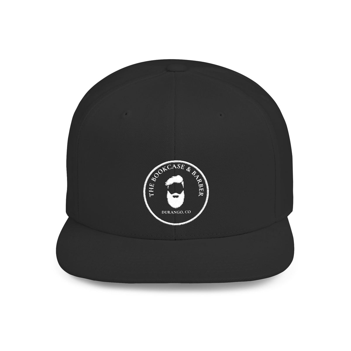 Round Bookcase Logo Flat Bill Snapback Hat