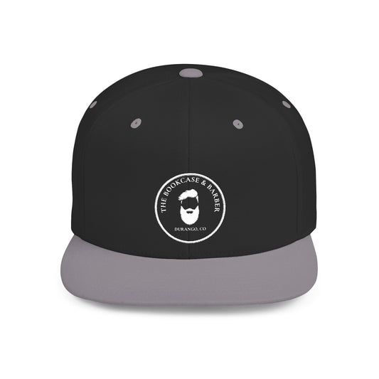 Round Bookcase Logo Flat Bill Snapback Hat